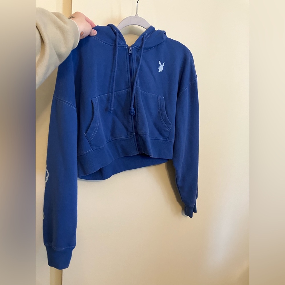 Playboy cropped zip up